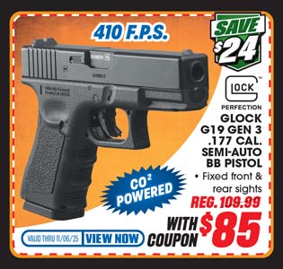 Umarex Glock G19 Gen 3 .177 Caliber Semi-Auto BB Pistol