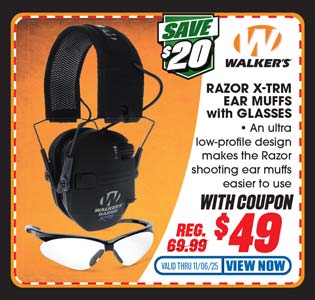 Walkers Game Ear Razor X-TRM Ear Muffs with Glasses