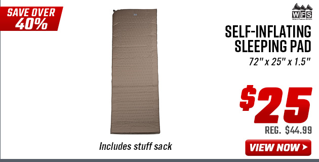World Famous Sports Self-Inflating Sleeping Pad