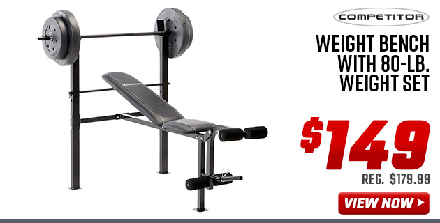 Competitor Weight Bench with 80-lb. Weight Set 