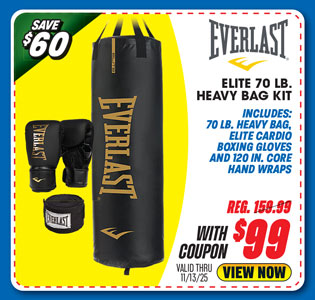 Everlast Elite 70 lb. Heavy Bag Kit