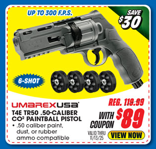 Umarex T4E TR50 .50-Caliber CO2 Paintball Pistol