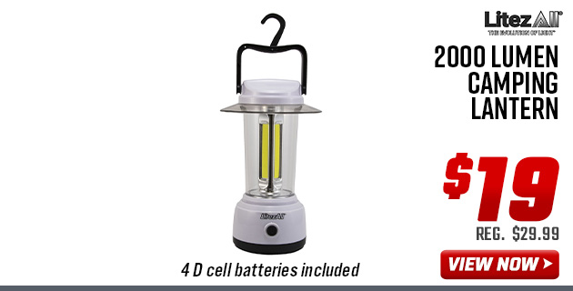 LitezAll 2000 Lumen Camping Lantern