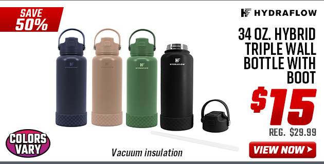 Hydraflow 34 oz. Hybrid Triple Wall Bottle With Boot