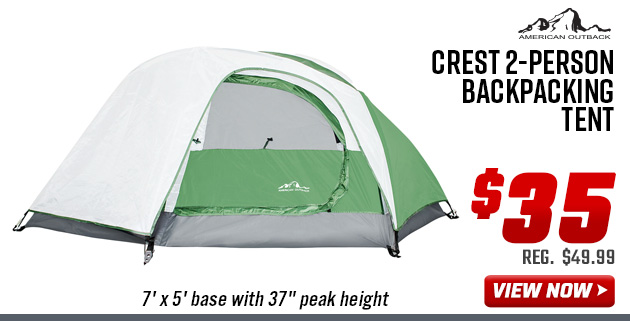American Outback Crest 2-Person Backpacking Tent