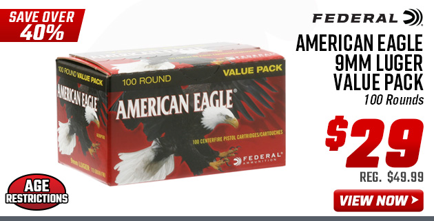 Federal American Eagle 9mm Luger Value Pack