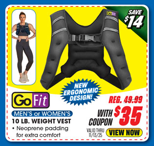 GoFit Weighted Vest - 10 lb.