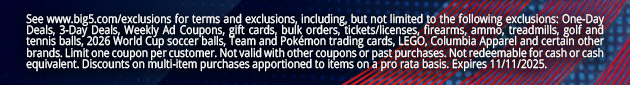 See www.big5.com/exclusions