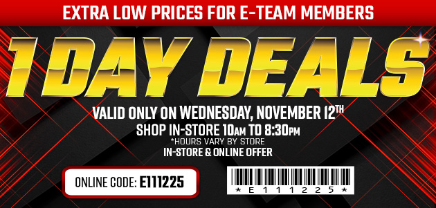 One Day Deals - Wednesday, November 12, 2025