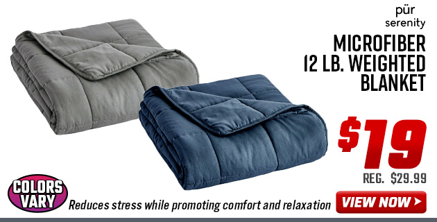 Pur Serenity Microfiber 12 lb. Weighted Blanket