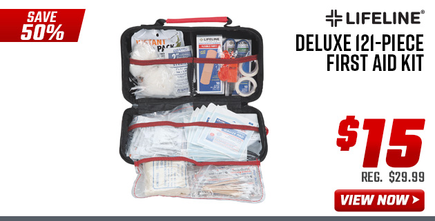 Lifeline Deluxe 121-Piece First Aid Kit