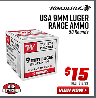 Winchester USA 9MM Luger Range Ammo