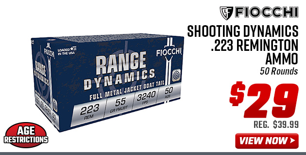 Fiocchi Shooting Dynamics .223 Remington Ammo