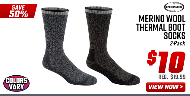 Ecosox Merino Wool Thermal Boot Socks
