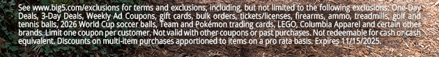 See www.big5.com/exclusions