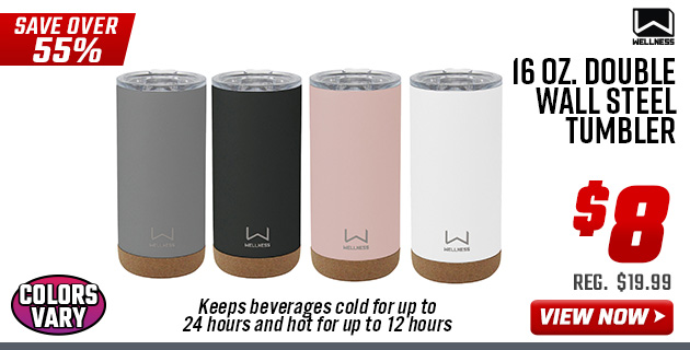 Wellness 16 oz. Double Wall Steel Tumbler
