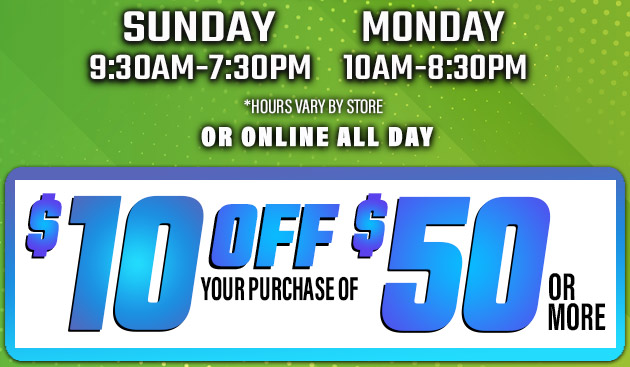 $10 off $50. Exclusions apply. Use code E251116