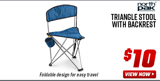 North Pak Triangle Stool with Backrest