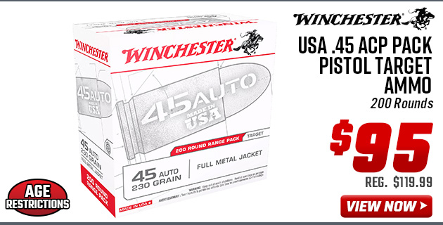 Winchester USA .45 ACP Pack Pistol Target Ammo