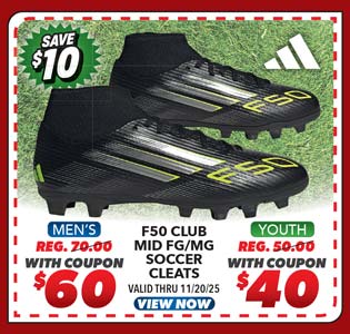 adidas F50 Club Mid FG/MG Men's or Youth Soccer Cleats