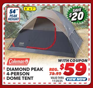 Coleman Diamond Peak 4-Person Dome Tent