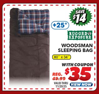 Rugged Exposure Woodsman +25° Sleeping Bag