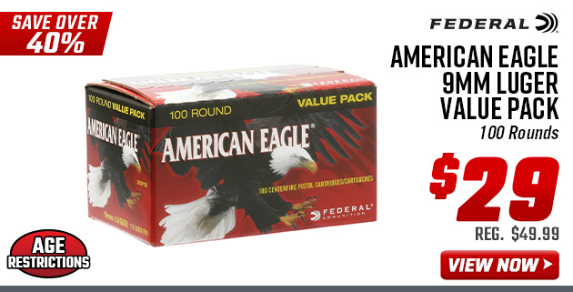 Federal American Eagle 9mm Luger Value Pack