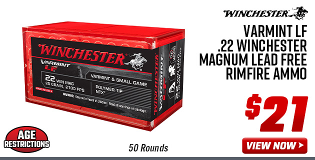 Winchester Varmint LF .22 Winchester Magnum Lead Free Rimfire Ammo