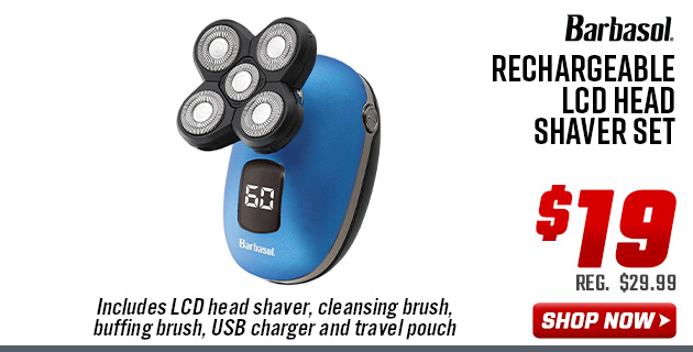 Barbasol Rechargeable LCD Head Shaver Set