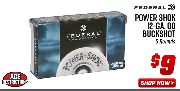 Federal Power Shok 12-GA. 00 Buckshot