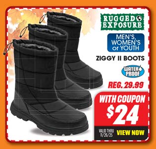 Rugged Exposure Ziggy II Men's, Women's or Youth Boots