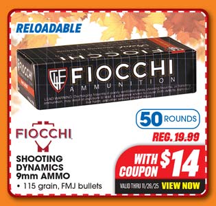 Fiocchi Shooting Dynamics 9mm Ammunition
