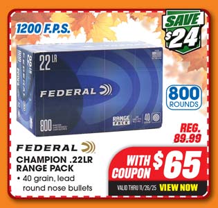 Federal Champion 22LR 800-Round Range Pack