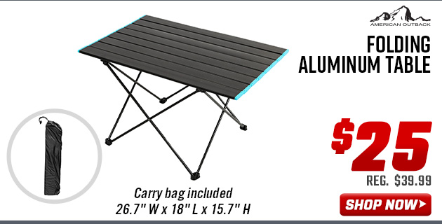 American Outback Folding Aluminum Table