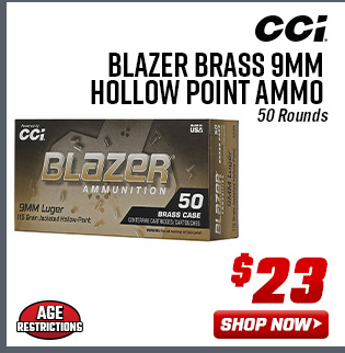 CCI Blazer Brass 9MM Hollow Point Ammo