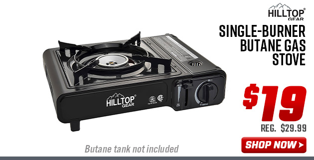 Hilltop Gear Single-Burner Butane Gas Stove