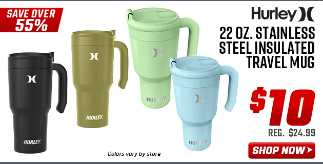 Hurley 22 oz. Stainless Steel Insulated Travel Mug