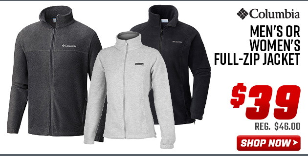 Columbia Men's or Women's Full-Zip Jacket