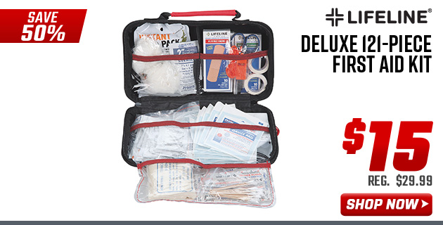 Lifeline Deluxe 121-Piece First Aid Kit
