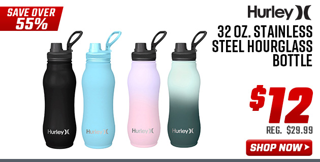 Hurley 32 oz. Stainless Steel Hourglass Bottle