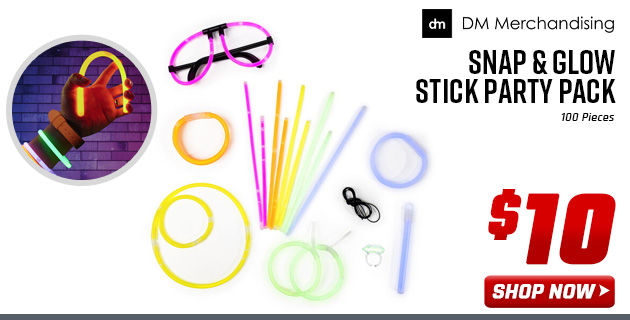Dm Merchandising Snap & Glow Stick Party Pack
