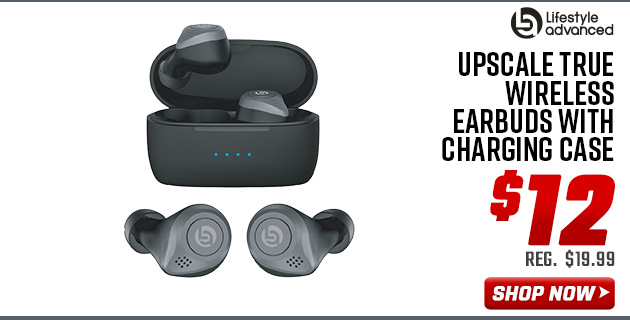 Lifestyle Advanced Upscale True Wireless Earbuds with Charging Case