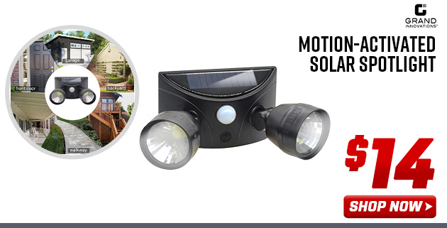 Grand Innovations Motion-Activated Solar Spotlight