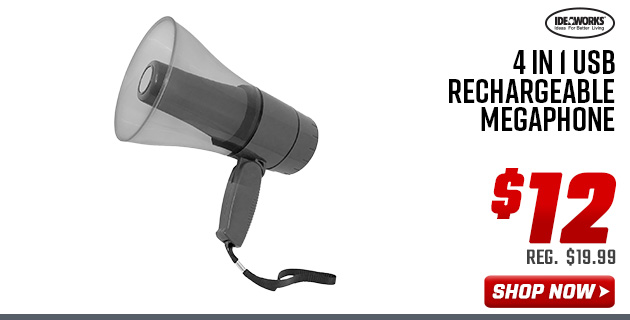 Ideaworks 4 in 1 USB Rechargeable Megaphone