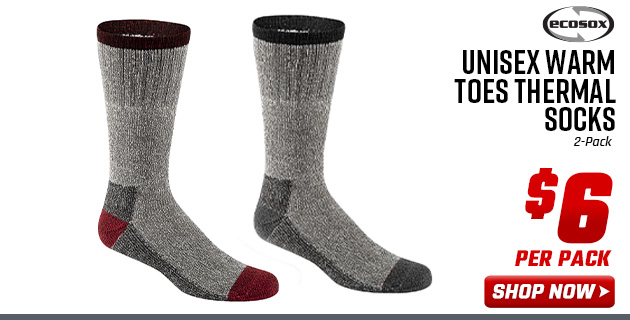 Ecosox Unisex Warm Toes Thermal Socks