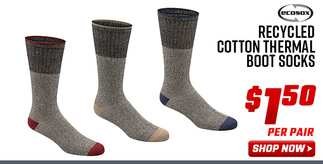 Ecosox Recycled Cotton Thermal Boot Socks
