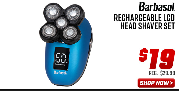 Barbasol Rechargeable LCD Head Shaver Set