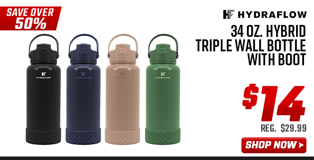 Hydraflow 34 oz. Hybrid Triple Wall Bottle With Boot