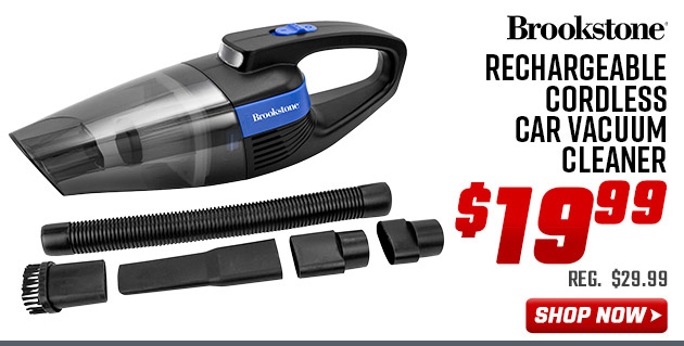 Brookstone Rechargeable Cordless Car Vacuum Cleaner