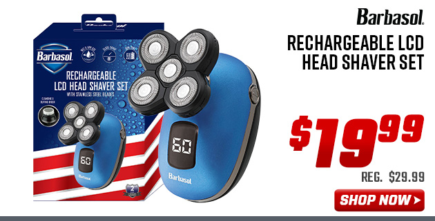 Barbasol Rechargeable LCD Head Shaver Set